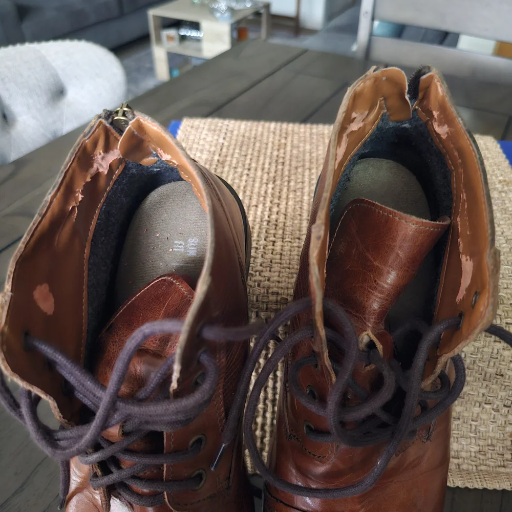 Aldo Men's Tan Leather Lace-Up Boots